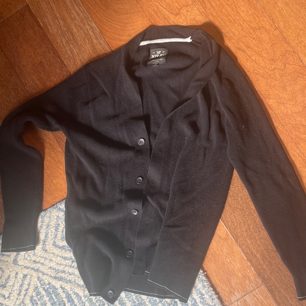 Men's Black Cardigan Sweater